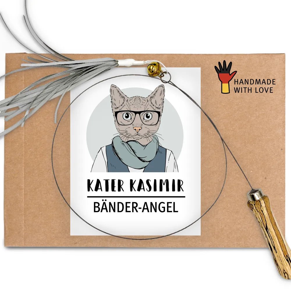 Canne à pêche pour chat artisanale Kater Kasimir 🎣 - KATER KASIMIR - DOG DéliCAT