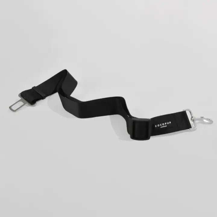 Ceinture sécurité voiture chien - noire et ajustable - COCOPUP LONDON - DOG DéliCAT