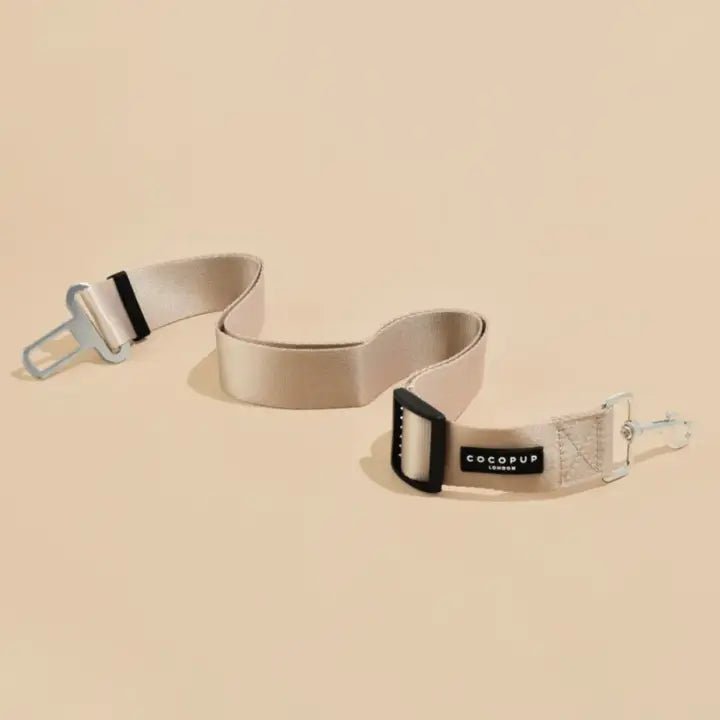 Ceinture sécurité voiture chien - nude et ajustable - COCOPUP LONDON - DOG DéliCAT