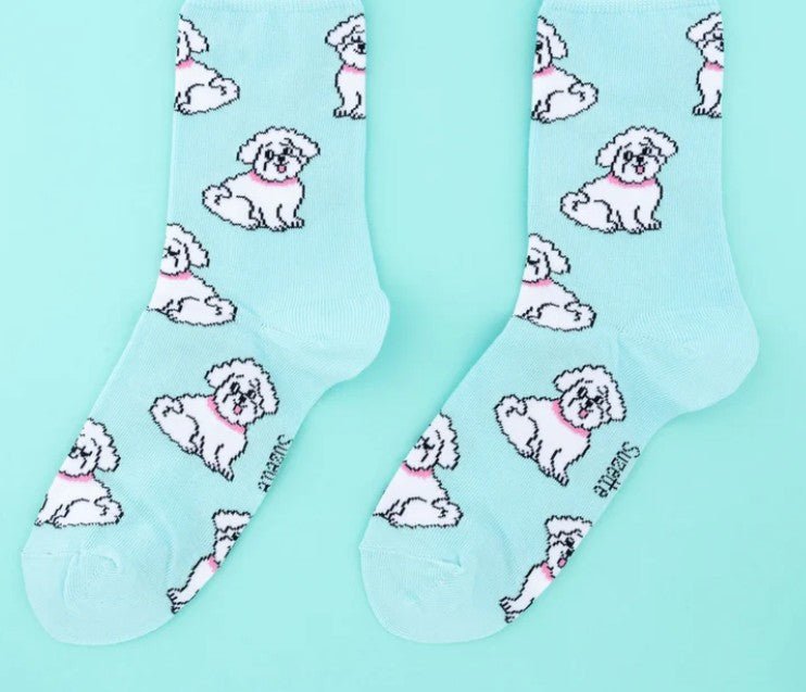 Chaussettes Bichon – L’accessoire doux & plein d’humour - COUCOU SUZETTE - DOG DéliCAT
