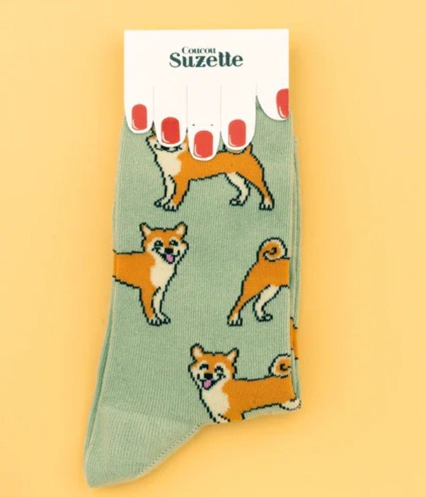 Chaussettes Shiba – Malicieuses & pleines de caractère - COUCOU SUZETTE - DOG DéliCAT