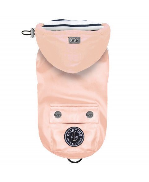 Ciré Babord & Tribord rose pour chien – Élégance marine sous la pluie - MILK&PEPPER - DOG DéliCAT