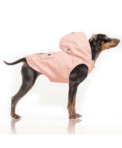 Ciré Babord & Tribord rose pour chien – Élégance marine sous la pluie - MILK&PEPPER - DOG DéliCAT
