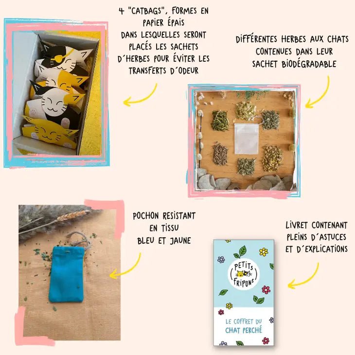 Coffret du Chat Perché – Herbes bio pour chats apaisé - PETITS FRIPONS - DOG DéliCAT