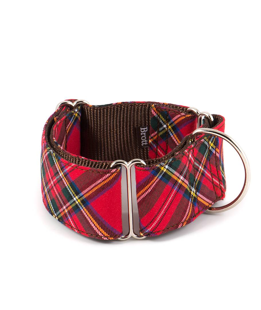 Collier martingale lévrier tartan rouge Tremp Brott DOG DÉLICAT