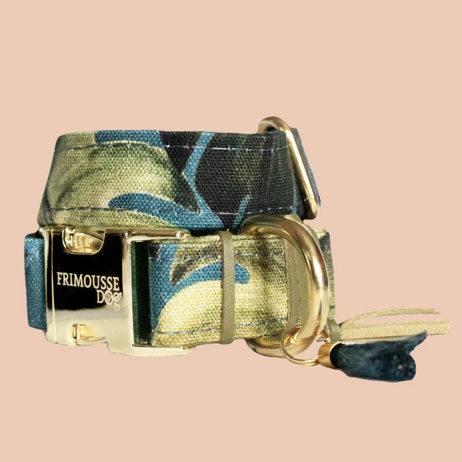 Collier pour chien Balthazar bleu & doré - FRIMOUSSE DOG - DOG DéliCAT
