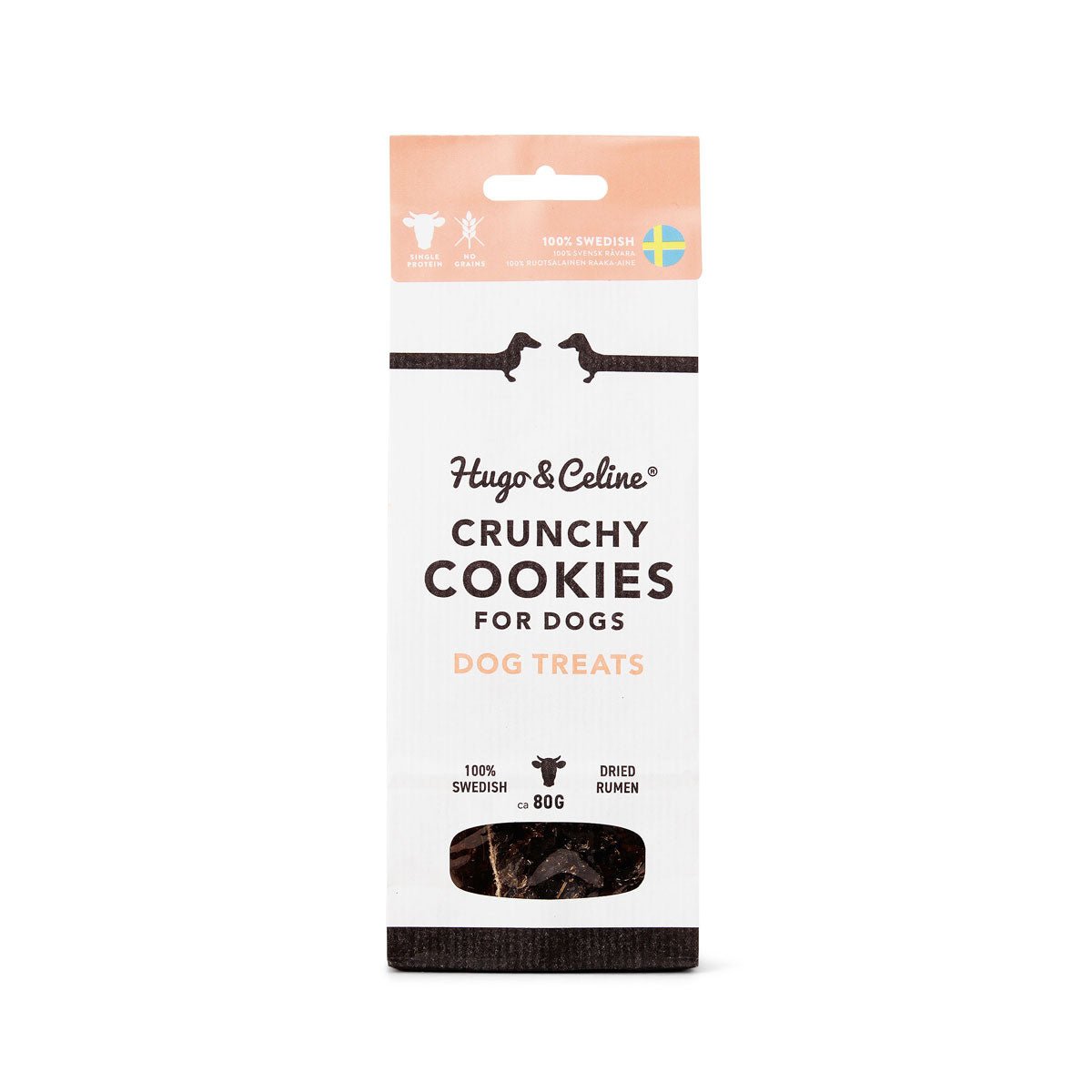 Crunchy Cookies - Biscuits croquants au bœuf suédois séché pour chiens - HUGO & CELINE - DOG DéliCAT