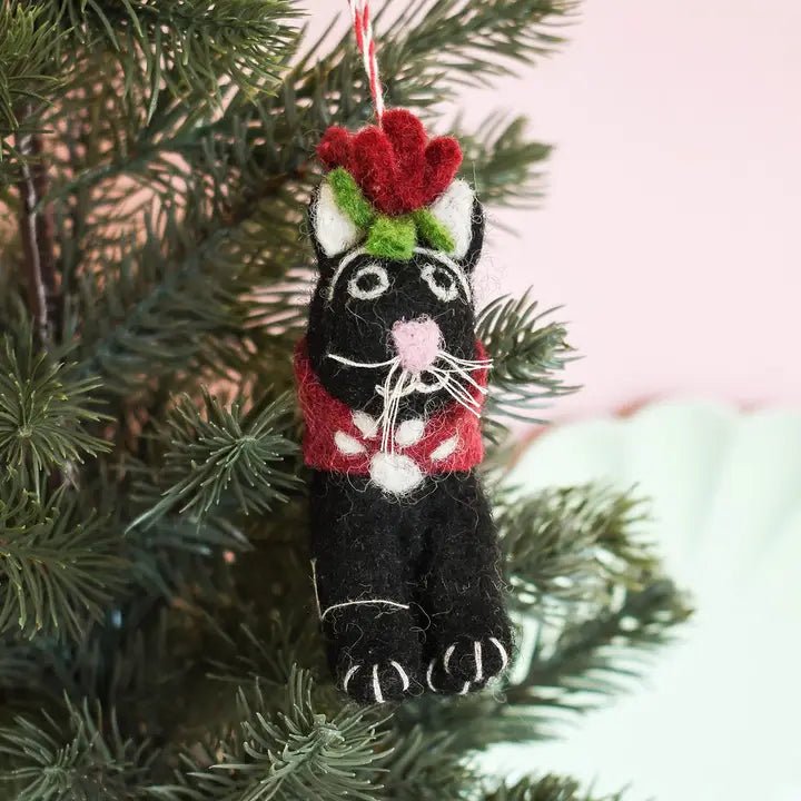Décoration de Noël chat en feutre Frida Catlo - NIASKI - DOG DéliCAT