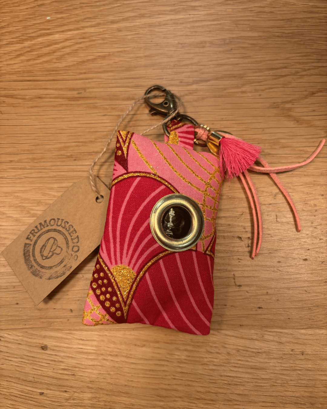 Distributeur sacs chien tissu artisanal Frimousse Dog – Frimousse Dog – DOG DéliCAT