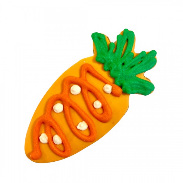 Biscuit de Pâques pour chien en forme de carotte décorée Dolci Impronte