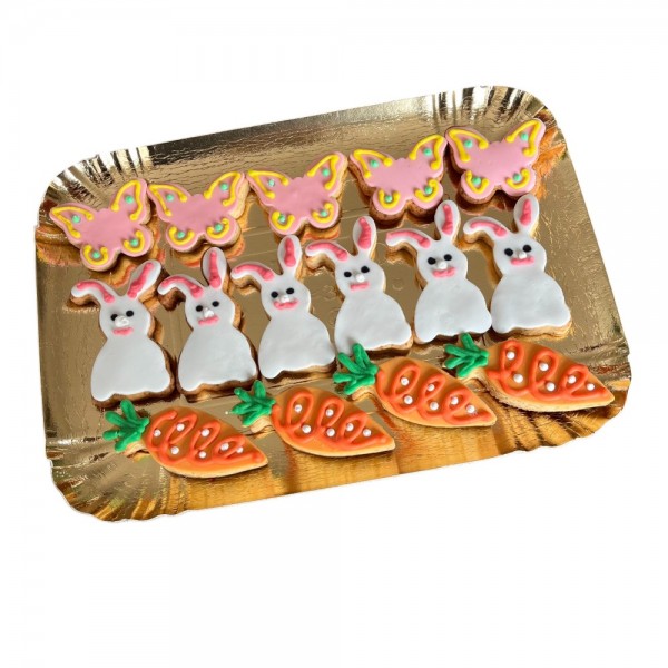 Biscuit de Pâques pour chien Dolci Impronte décoré Lapin, Carotte ou Papillon.