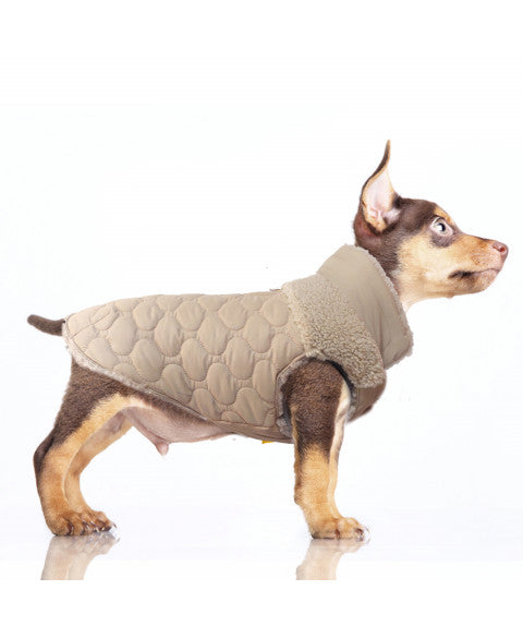 Doudoune Réversible AMELIA Fourrure Beige Mouton