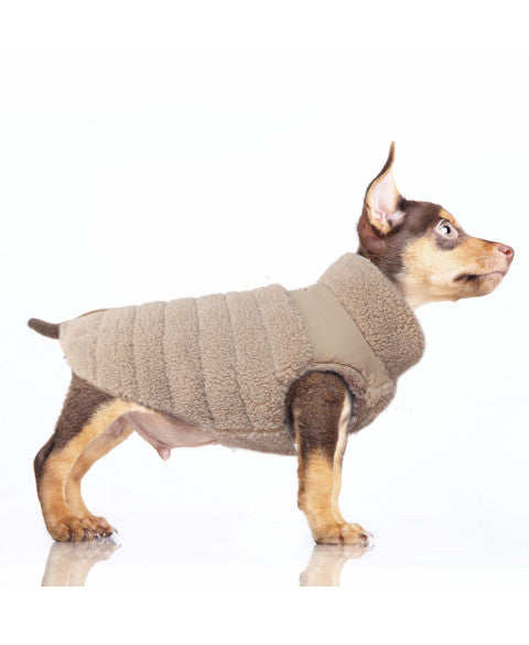 Doudoune Réversible AMELIA Fourrure Beige Mouton