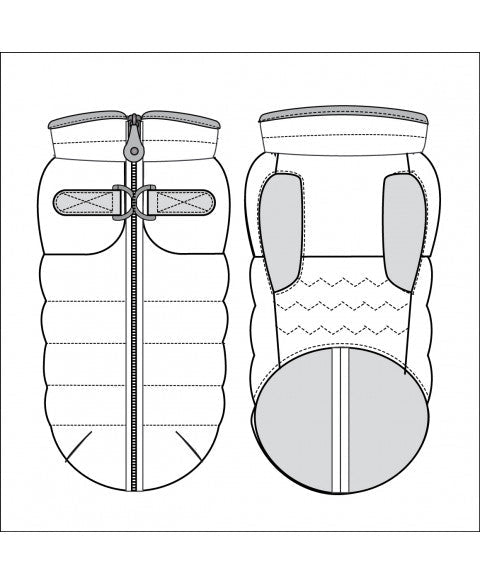 Doudoune Harnais Intégré AUGUSTE pour Chien – Marron / Fourrure Taupe - MILK&PEPPER - DOG DéliCAT