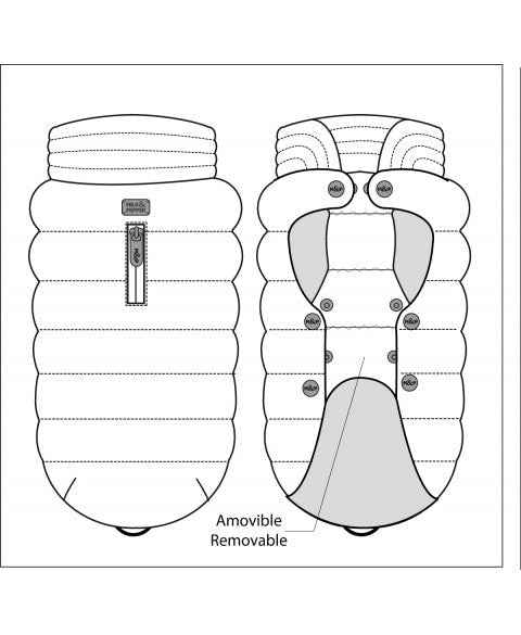 Doudoune pour chiens moyens et morphologies larges - Lucy or rose - MILK&PEPPER - DOG DéliCAT