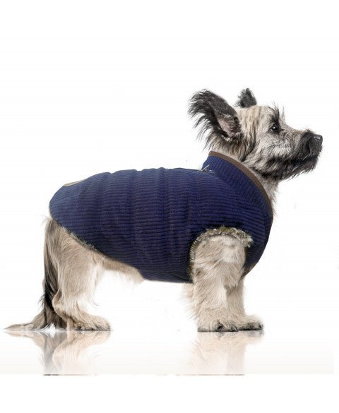 Doudoune réversible Aksel – Fourrure & velours chic pour chien - MILK&PEPPER - DOG DéliCAT