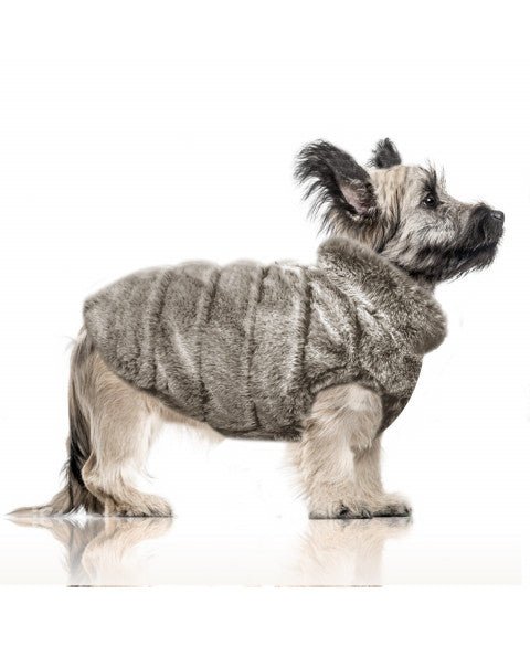 Doudoune réversible Aksel – Fourrure & velours chic pour chien - MILK&PEPPER - DOG DéliCAT
