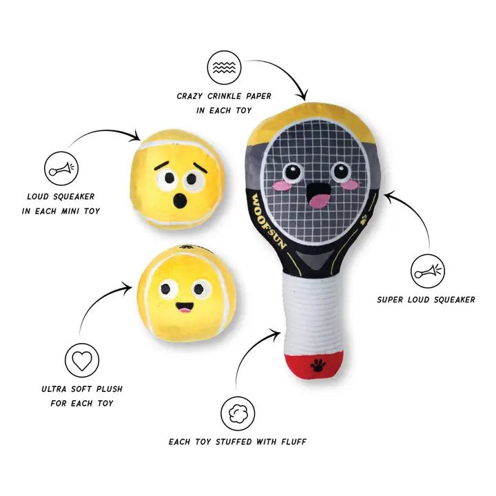 Jouets tennis en peluche pour chien – Fringe Studio