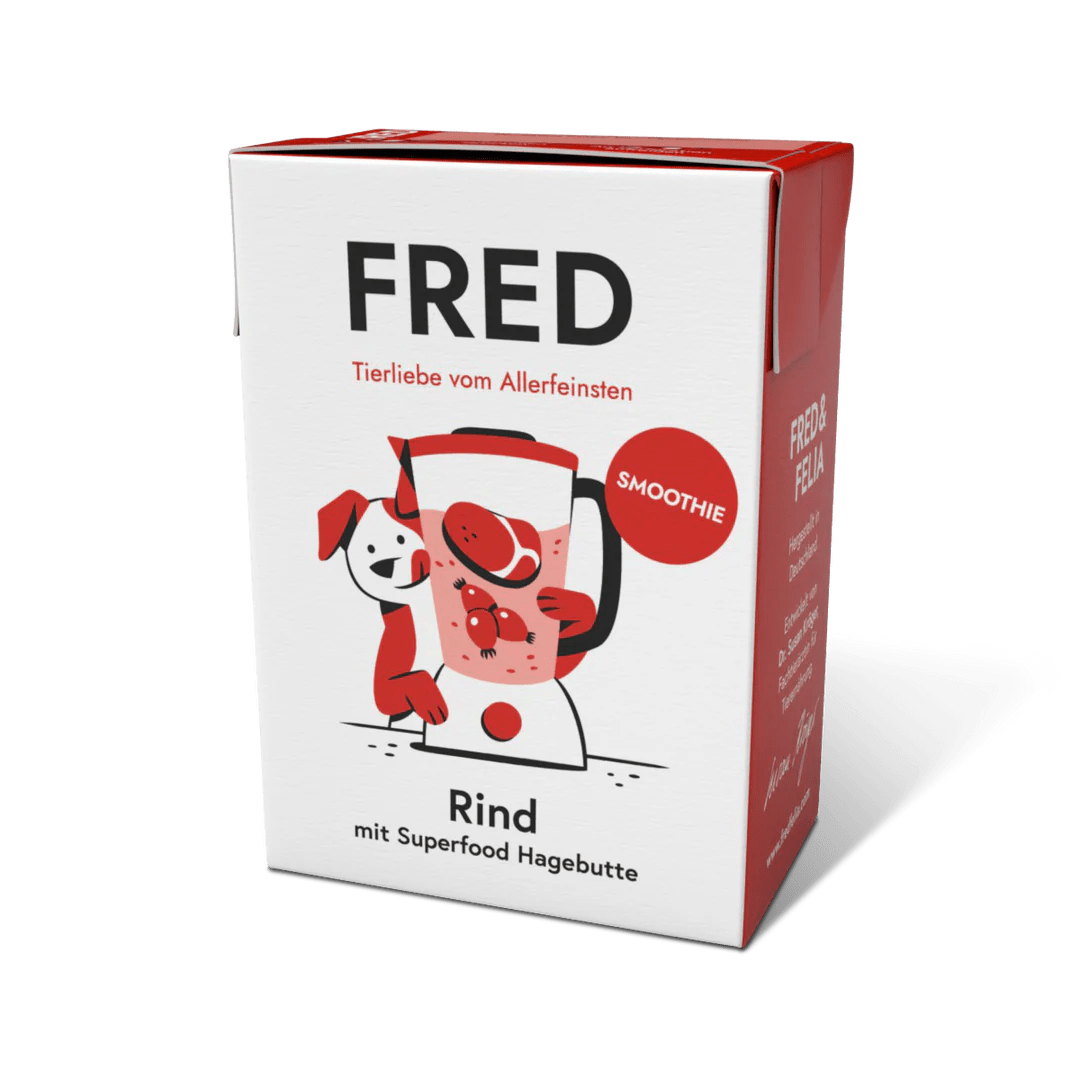 FRED Smoothie Bœuf & Baies d’Églantier – Complément 200g - FRED & FELIA - DOG DéliCAT