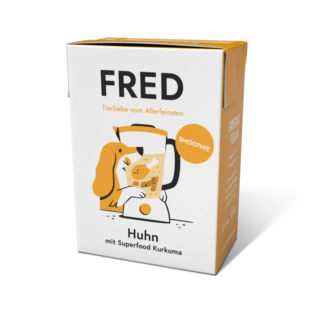 FRED Smoothie Poulet & Curcuma – Complément Naturel 200g - FRED & FELIA - DOG DéliCAT