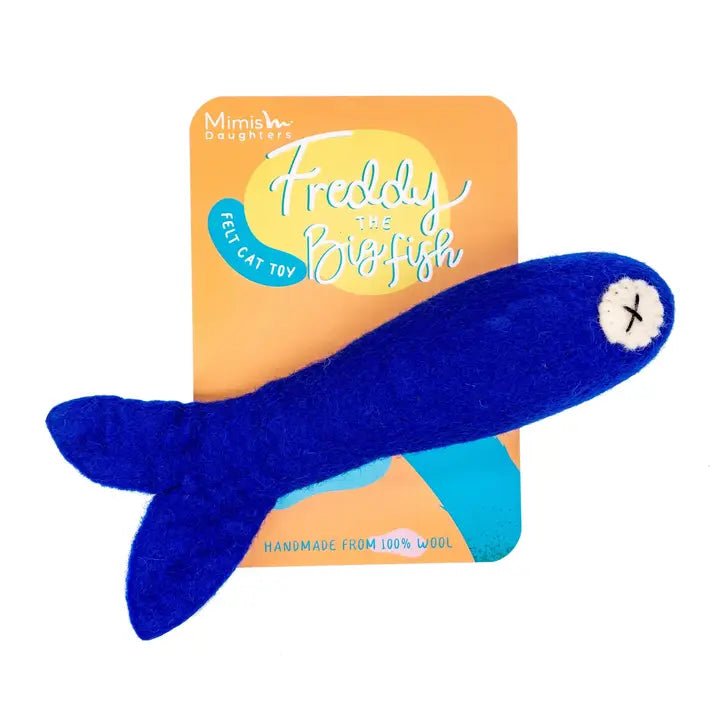 Freddy The Big Fish - Jouet en Feutre de Laine pour Chat - MIMI'S DAUGHTER - DOG DéliCAT