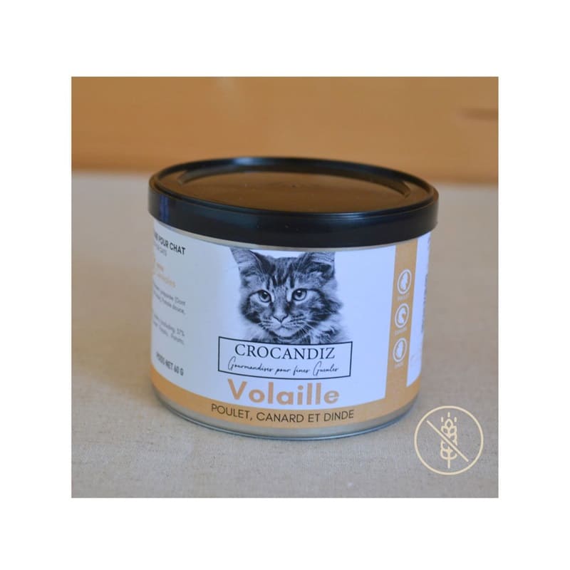 Friandises pour Chats - 3 Volailles - Source de Protéines et Minéraux - CROCANDIZ - DOG DéliCAT