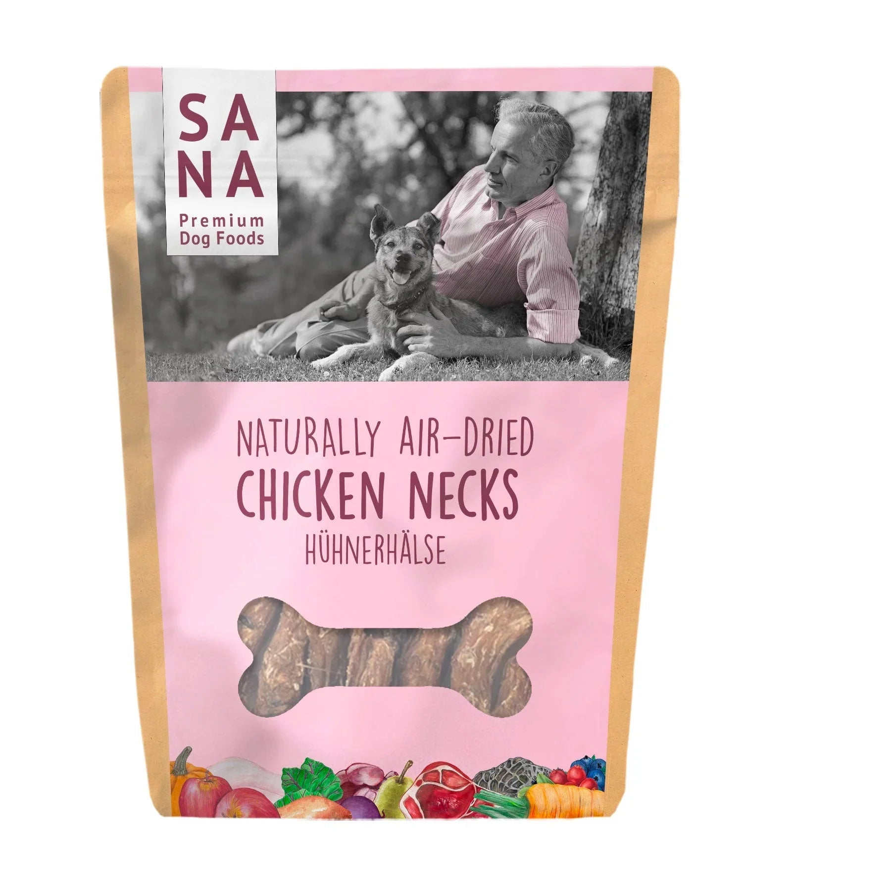 Friandises pour Chiens Naturelles - Cous de Poulet (500g) - SANA - DOG DéliCAT