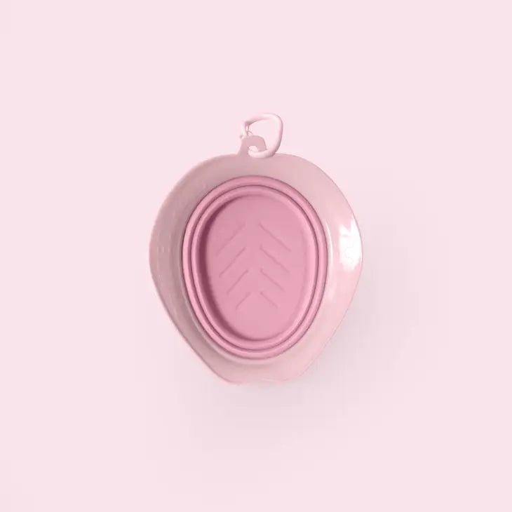 Gamelle de voyage pour chien pliable Rose (250ml) - UNITED PETS - DOG DéliCAT