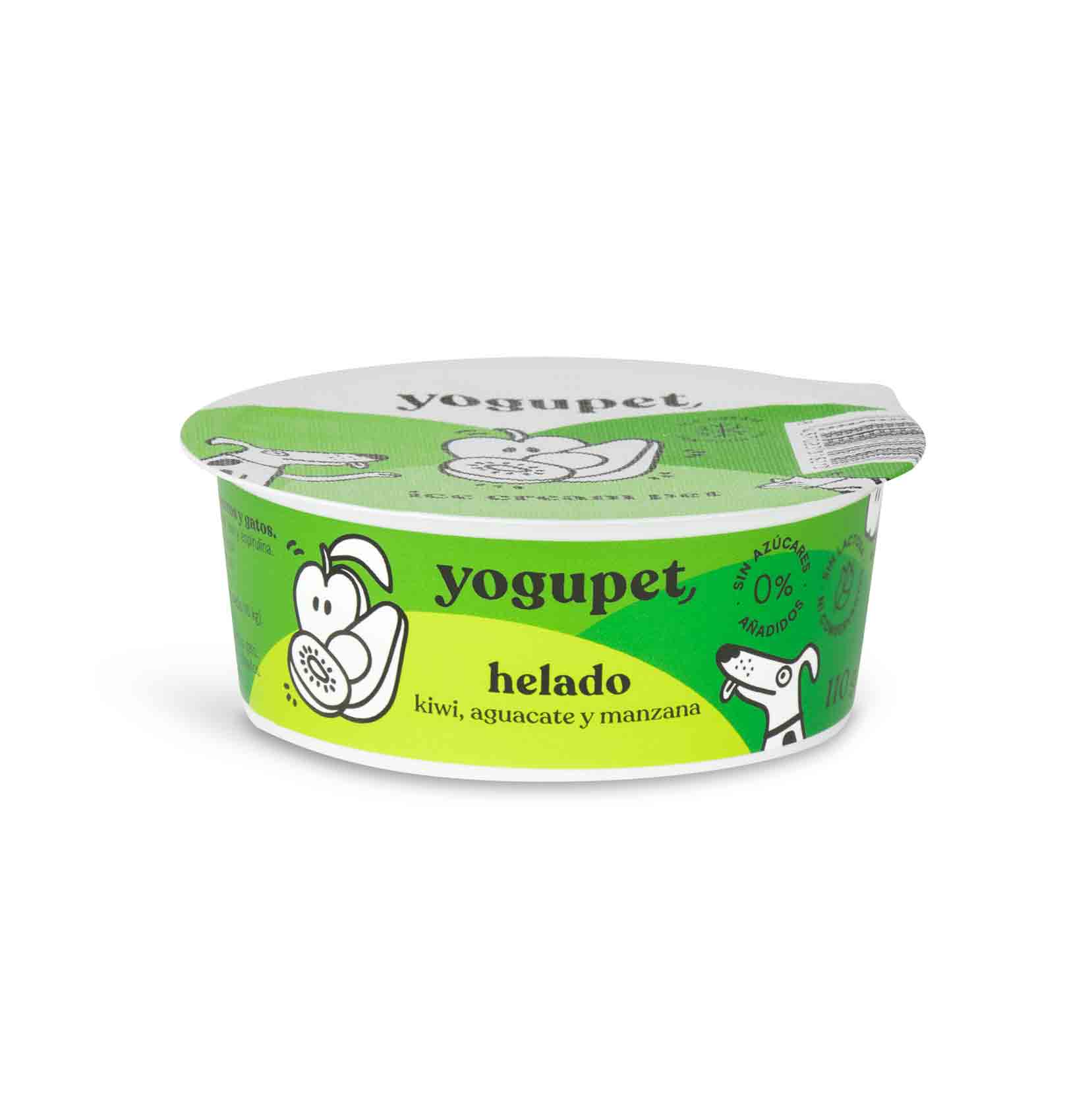 Glace pour chien et chat au Yaourt Green Ice - Pomme, poire et kiwi - 110g - YOGUPET - DOG DéliCAT