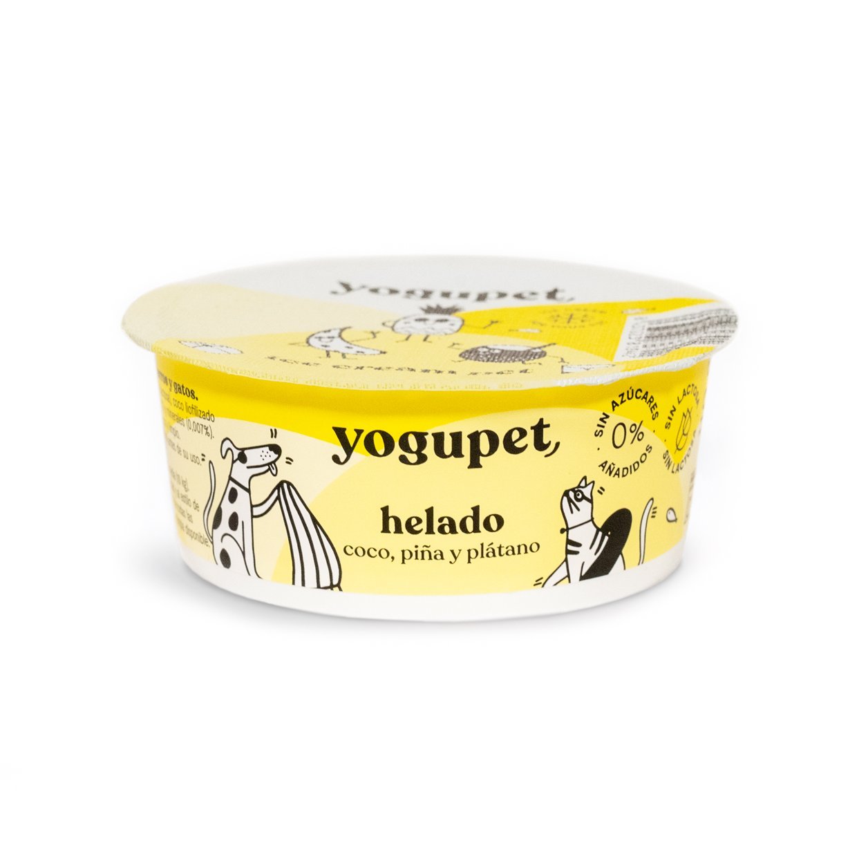 Glace pour chien et chat au Yaourt Yellow Ice - Noix de coco, ananas et banane - 110g - YOGUPET - DOG DéliCAT