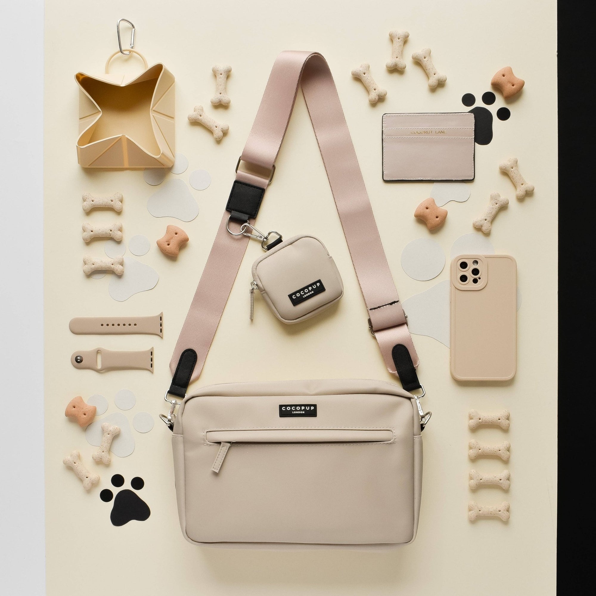 Grand sac de promenade pour chien - Caramel Latte - COCOPUP LONDON - DOG DéliCAT