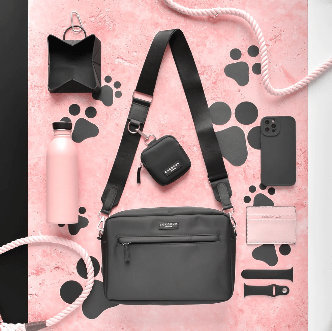 Grand sac de promenade pour chien - Noir - COCOPUP LONDON - DOG DéliCAT