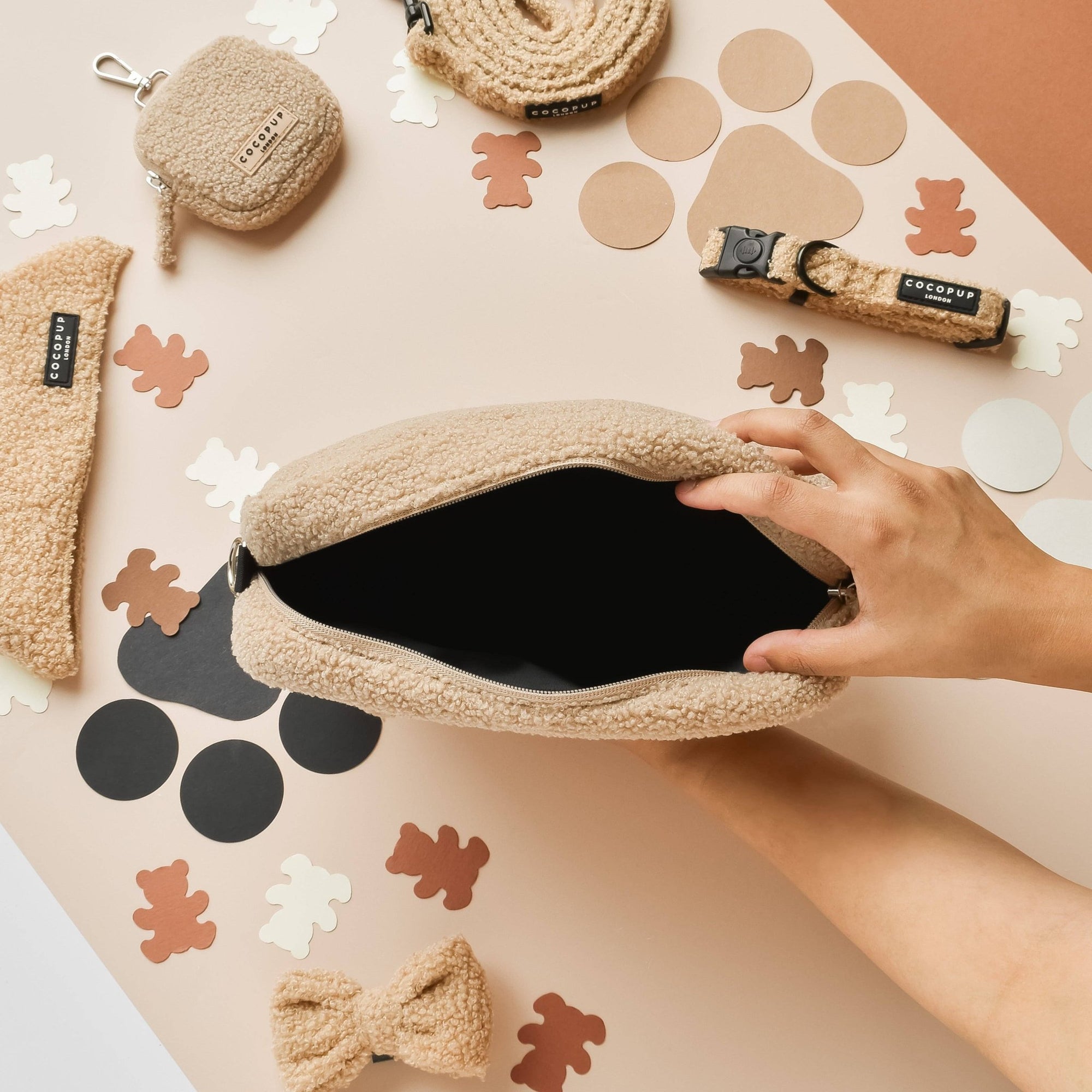 Grand sac promenade chien Teddy Rupert – XL & moelleux - COCOPUP LONDON - DOG DéliCAT