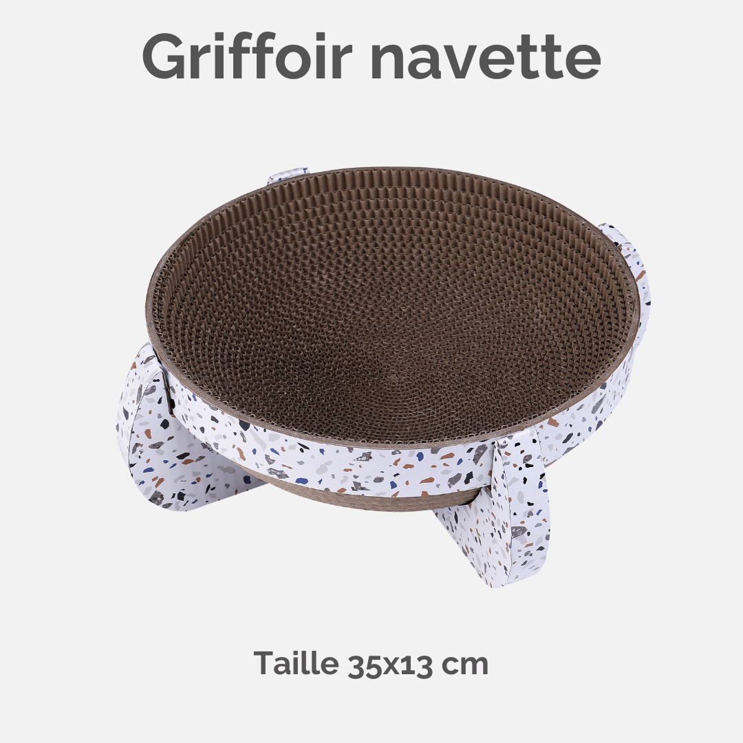 Griffoir Rond 2 - en - 1 pour Chat - Repos et Grattage - WOUAPY - DOG DéliCAT