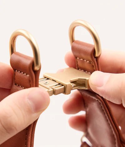 Harnais chien step in en cuir vegan marron Jala - CAFIDE - DOG DéliCAT