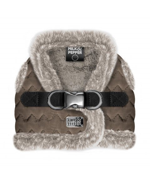 Harnais Louis doudoune marron glacé – petit à moyen chien - MILK&PEPPER - DOG DéliCAT