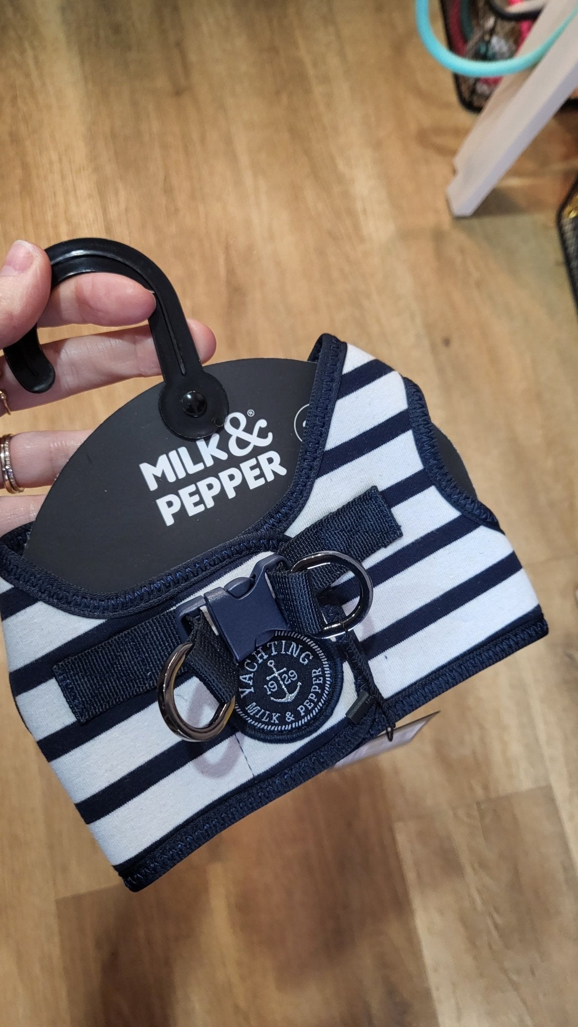 Harnais pour chien rayé marin Loan - MILK&PEPPER - DOG DéliCAT