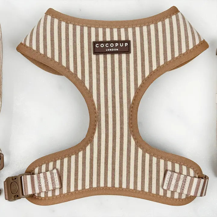 Harnais pour chien réglable London Linen Stripes CocoPup London – CocoPup London – DOG DéliCAT
