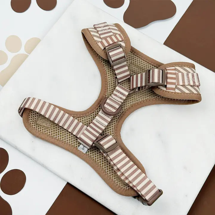 Harnais pour chien réglable London Linen Stripes CocoPup London – CocoPup London – DOG DéliCAT