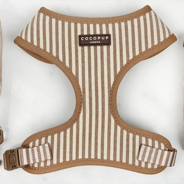 Harnais pour chien réglable London Linen Stripes CocoPup London – CocoPup London – DOG DéliCAT