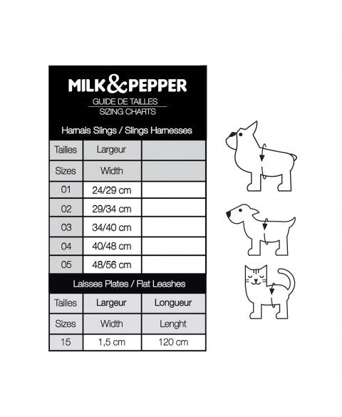 Harnais sling Luciana paille marine Milk & Pepper – Milk & Pepper – DOG DéliCAT