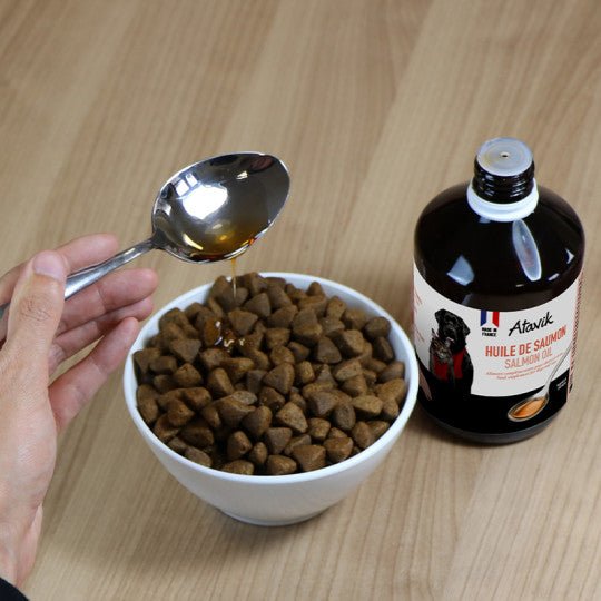 Huile de saumon pour chien et chat peau et pelage Atavik – Atavik – DOG DéliCAT
