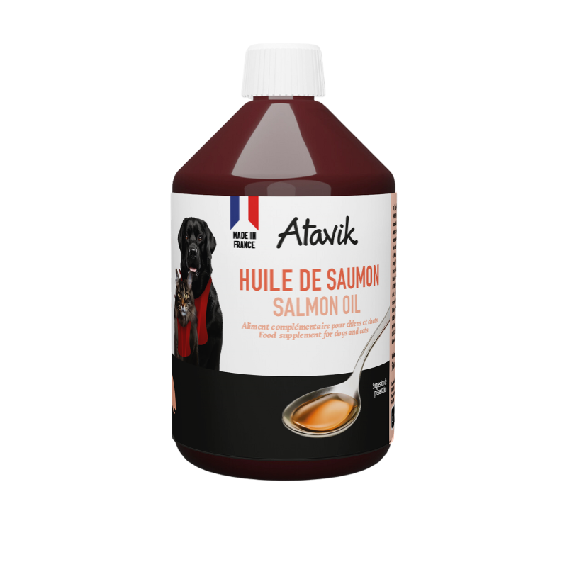 Huile de saumon pour chien et chat peau et pelage Atavik – Atavik – DOG DéliCAT
