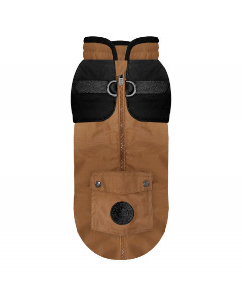 imperméable-harnais chien tarka camel waterproof – milk & pepper
