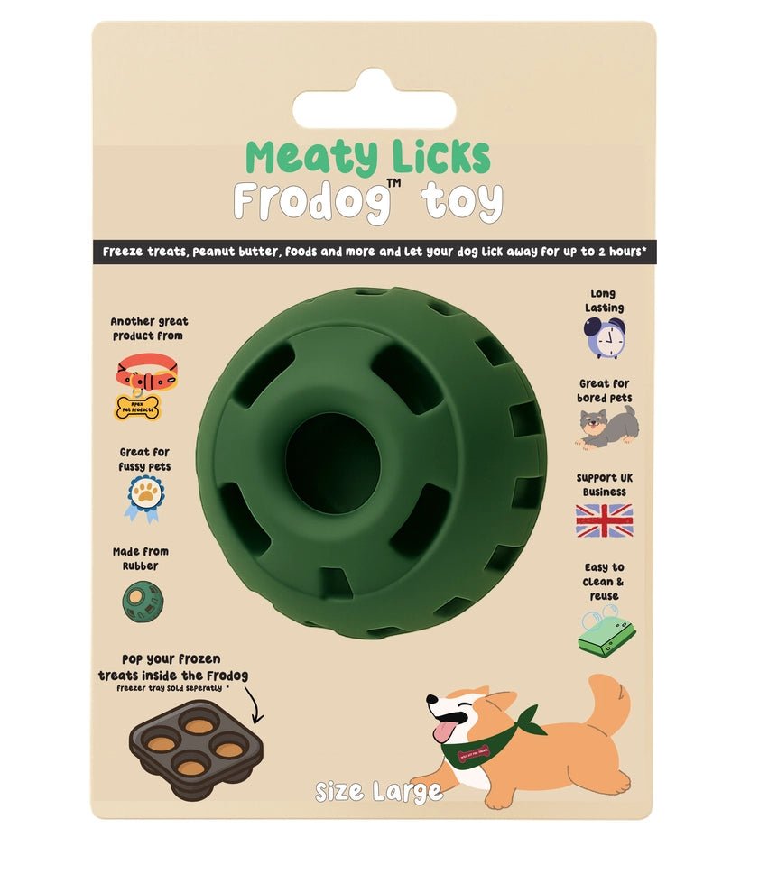 Jouet FRODOG Meaty Licks en caoutchouc alimentaire