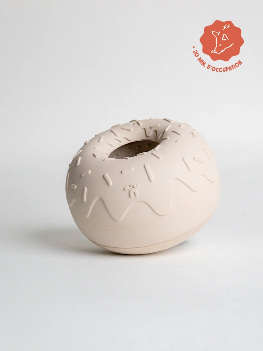 Jouet d'occupation pour chien - Yoomy Donut 🍩 - Sable - INOOKO - DOG DéliCAT