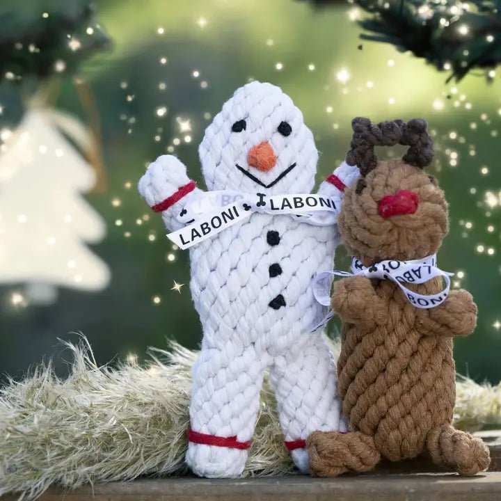 Jouet en corde pour chien de Noël - Shawn le Bonhomme de Neige - LABONI - DOG DéliCAT