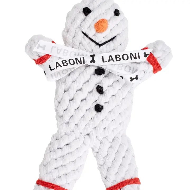 Jouet en corde pour chien de Noël - Shawn le Bonhomme de Neige - LABONI - DOG DéliCAT