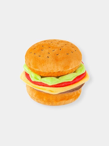 Jouet en peluche pour chien - Hamburger Pet PLAY avec 3 parties détachables - PET PLAY - DOG DéliCAT