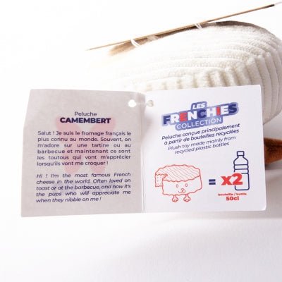 Jouet Peluche Camembert pour Chien - Les Frenchies - MARTIN - DOG DéliCAT